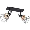 Image de Reality Leuchten Plafonnier Jerome, longueur 36 cm, à 2 lampes, métal noir mat
