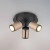 Image de Trio Lighting Spot pour plafond Gillan, café, à 3 lampes, rond, métal, GU10