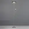 Image de Reality Leuchten Lampadaire LED Palermo, nickel mat, télécommande, mémoire