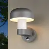 Image de Trio Lighting Applique d'extérieur Fraser Sensor gris/aspect béton, aluminium IP54 E27