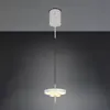Image de Trio Lighting Suspension LED Keaton, gris clair, Ø 20 cm, métal, CCT