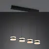 Image de Trio Lighting Suspension LED Dios, noir, longueur 85 cm, CCT, à 4 lampes.