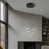 Image de Trio Lighting Suspension LED Dios, couleur nickel, Ø 45 cm, CCT, à 5 lampes.