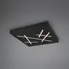 Image de Trio Lighting Plafonnier LED Snip, noir mat, longueur 50 cm, métal, CCT
