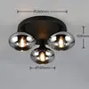 Image de Reality Leuchten Plafonnier Divina, couleur fumée, Ø 39 cm, à 3 lampes, verre