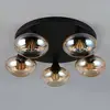 Image de Reality Leuchten Plafonnier Divina, couleur ambre, Ø 49 cm, à 5 lampes, verre