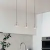 Image de Trio Lighting Suspension LED Romeo longueur 55 cm métal nickelé à 3 lampes