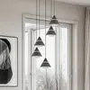 Image de Trio Lighting Suspension LED Romeo, Ø 28 cm, noir, métal, à 5 lampes.
