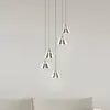 Image de Trio Lighting Suspension LED Romeo, Ø 28 cm, couleur nickel, métal, à 5 lampes.