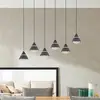 Image de Trio Lighting Suspension LED Romeo, longueur 75 cm, noir, métal, à 6 lampes.