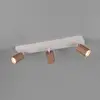 Image de Trio Lighting Spot pour plafond Soka, brun/gris, longueur 50 cm, métal, à 3 lampes.