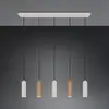 Image de Trio Lighting Suspension Soka, marron/gris, longueur 85 cm, métal, à 5 lampes.
