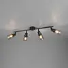 Image de Reality Leuchten Spot Mars, longueur 82 cm, noir mat, à 4 lampes, métal E14