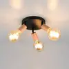 Image de Reality Leuchten Plafonnier Lamego, noir, Ø 29 cm, à 3 lampes, métal