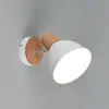 Image de Reality Leuchten Plafonnier Delume, blanc, Ø 15 cm, à 1 lampe, métal/bois