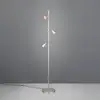 Image de Trio Lighting lampe sur pied LED Romeo, hauteur 150 cm, métal nickelé, à 3 lampes.