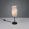 Image de Reality Leuchten Lampe à poser Zebara, noir et blanc, hauteur 37 cm, métal