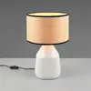 Image de Reality Leuchten Lampe de table Formentera, blanc/beige, hauteur 43 cm Céramique/papier