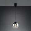 Image de Reality Leuchten Suspension Liora, gris fumé, Ø 25 cm, verre, E27
