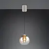 Image de Reality Leuchten Suspension Liora, ambre, Ø 25 cm, verre, E27