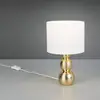Image de Reality Leuchten Lampe à poser Lova, blanc/doré, hauteur 29 cm, verre/céramique, E27