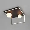 Image de Trio Lighting Plafonnier LED Arola, noir mat, largeur 37 cm, métal