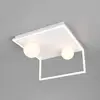 Image de Trio Lighting Plafonnier LED Arola, blanc mat, largeur 37 cm, métal