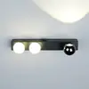 Image de Trio Lighting Applique murale LED Arpino noire, largeur 30 cm, métal, à 3 lampes.