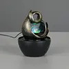 Image de Reality Leuchten Lampe de table LED Luma, marron, hauteur 19 cm, résine synthétique, RVB USB
