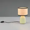 Image de Reality Leuchten Lampe de table Formentera, vert/beige, hauteur 27 cm Céramique/papier