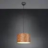 Image de Reality Leuchten Suspension Pardina, marron tacheté/noir, Ø 40 cm, métal