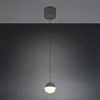 Image de Reality Leuchten Suspension LED Senta, anthracite, Ø 10 cm, 3 000 K, à 1 lampe.