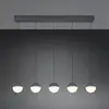 Image de Reality Leuchten Suspension LED Senta, anthracite, longueur 114 cm 3 000 K à 5 lampes.