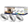 Image de tint Lot de 3 spots LED intelligents - Contrôlables par Alexa ou télécommande - Spots encastrables avec lumière blanche (1800-6500 K) et lumière colorée RVB - Ø 76 mm Trou de perçage - 100 mm de