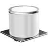 Image de Emco Art Distributeur de Savon Mural avec Tasse, métal et Verre Cristal Distributeur de Savon Mural avec Fonctionnement par Le Bas, chromé et Transparent