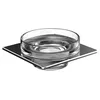 Image de Emco Art 163000101 Porte-Savon en Verre Transparent avec Support Chromé 101 x 101 mm