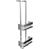 Image de Emco System2 Support de porte avec 2 paniers de douche - Étagère de douche à suspendre en métal - Sans perçage - Pour ustensiles de salle de bain - Chromé