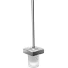 Image de Emco Liaison 181500101 Brosse WC en Verre satiné/chromé/Brosse WC avec Support Mural