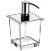 Image de Emco Liaison Distributeur de Savon Liquide pour Rail en Cristal Transparent Pompe doseuse en métal Chromé 365 ML