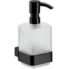 Image de Emco Loft 52113301 Distributeur de Savon Liquide (tête de Pompe en Plastique Noir, récipient en Verre Cristal satiné, Hauteur 160 mm, Largeur 70 mm), Normal