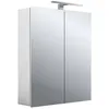 Image de Emco Mee Armoire de Salle de Bain à Miroir Lumineux avec éclairage à Poser (60 cm de Large) - Armoire de Salle de Bain avec Prise - Armoire de Salle de Bain avec 2 Portes - Blanc Neutre