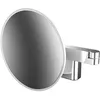 Image de Emco Evo 109513331 Miroir cosmétique Rond avec éclairage Mural grossissant 3 Positions Noir Taille Unique