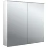 Image de Emco Flat 2 Armoire de Toilette Lumineuse LED avec Voile Lumineux, 2 Portes, 800x711x113mm, 979706403