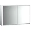Image de Emco loft Armoire de Toilette Lumineuse, 1200 mm, 2 Portes, modèle Apparent, 9798, Couleur: Aluminium/Miroir