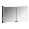 Image de Emco Prime Armoire de Toilette Lumineuse, 1200 mm, 2 Portes, avec parois latérales miroitées, modèle Apparent, 949713584, Couleur: Aluminium