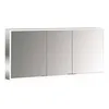 Image de Emco Prime Armoire de Toilette Lumineuse, 1400 mm, 3 Portes, avec parois latérales réfléchissantes, modèle Apparent, 949706287, Couleur: Aluminium