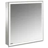 Image de Emco Prime Armoire de Toilette Lumineuse, 600 mm, 1 Porte, charnières à Droite, modèle encastré, 949706370, Couleur: Aluminium