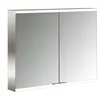 Image de Emco Prime 2 Armoire à Glace éclairée, 800 mm, 2 Portes, avec parois latérales réfléchissantes, modèle Apparent, 949706224, Couleur: Aluminium