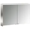 Image de Emco Prime 2 Armoire à Glace éclairée, 1000 mm, 2 Portes, avec parois latérales réfléchissantes, modèle Apparent, 949706245, Couleur: Aluminium