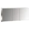 Image de Emco Prime 2 Armoire à Glace éclairée, 1400 mm, 3 Portes, avec parois latérales réfléchissantes, modèle Apparent, 949706349, Couleur: Aluminium